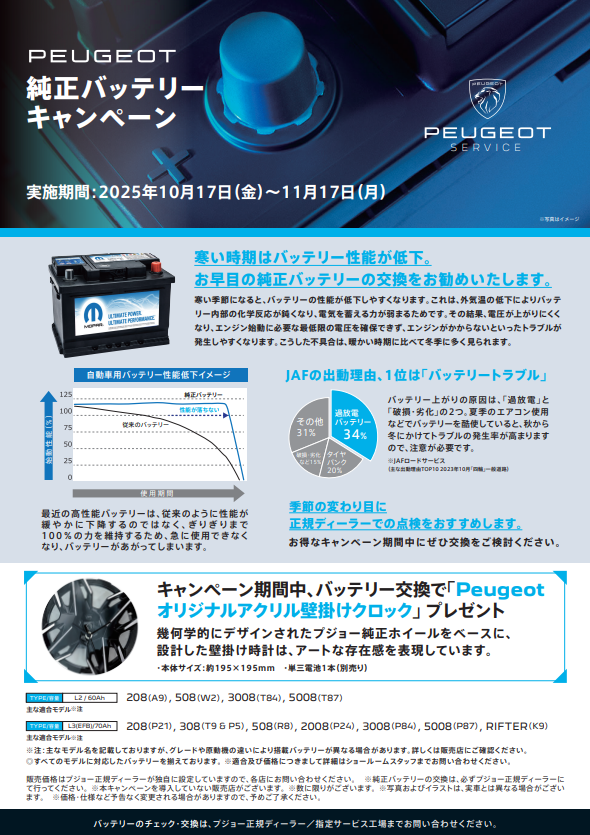 バッテリー交換キャンペーンのご案内